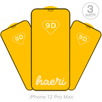 iPhone 12 Pro Max (შავი) - დამცავი ფირი (3 ცალი)