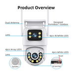 Wi-Fi სათვალთვალო ორმაგი კამერა 3MP+3MP