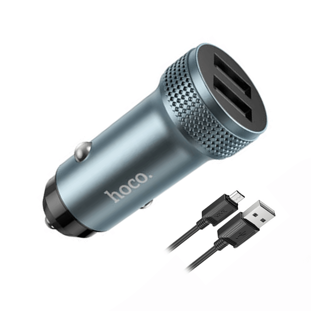 Hoco Z49 Автомобильное ЗУ USBx2 (Micro-USB & USB) 2.4А