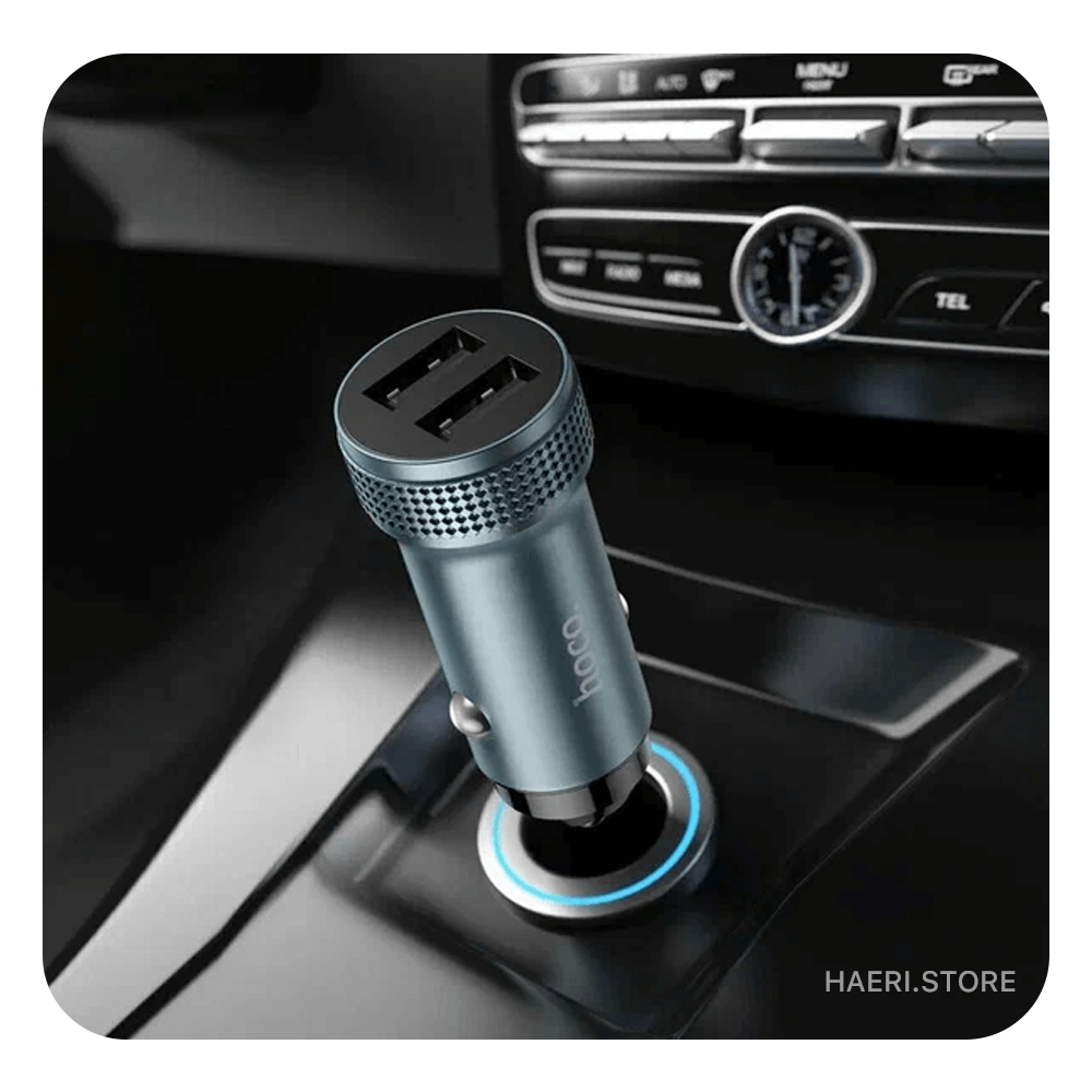 Hoco Z49 Автомобильное ЗУ USBx2 (Micro-USB & USB) 2.4А