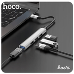 HUB HB26 Type-C на USB 3.0 + 3 USB 2.0 HOCO серый