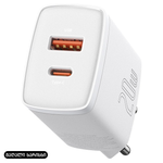 BASEUS დამტენი ადაპტერი USB + Type-C 20W