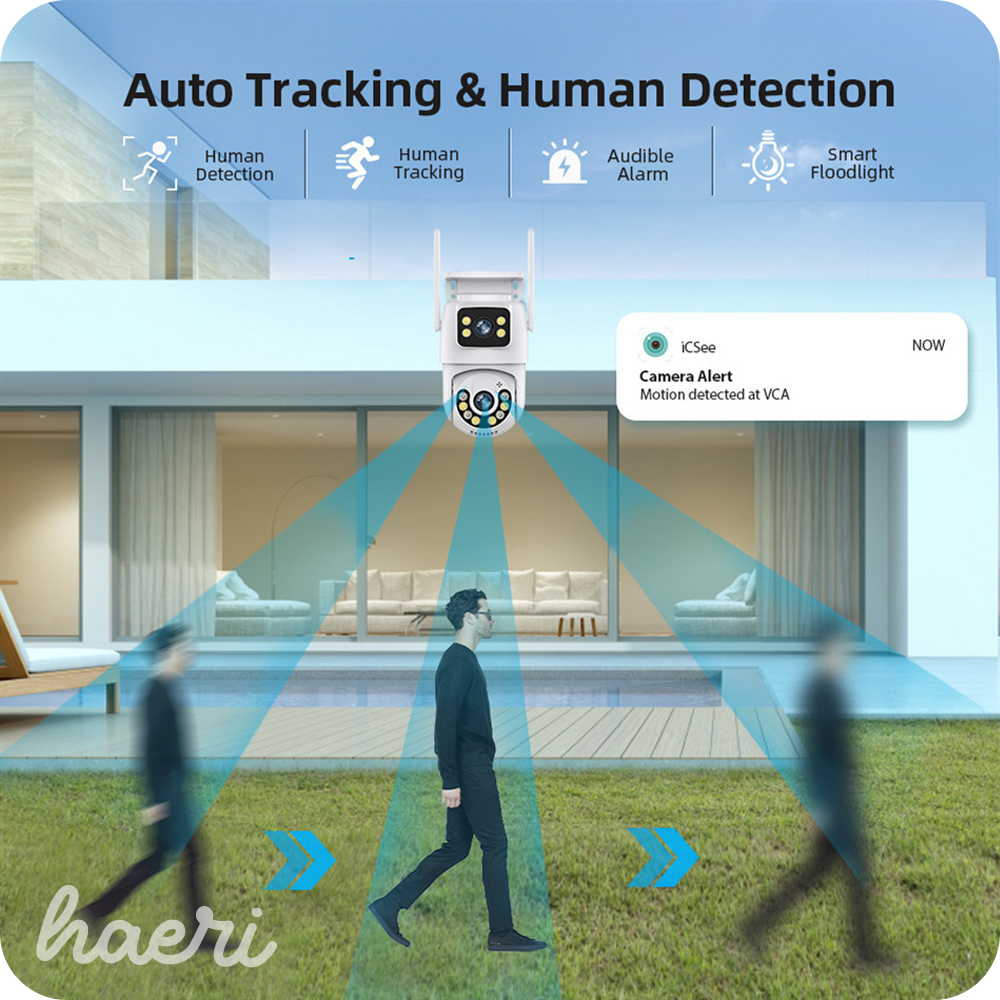 Wi-Fi სათვალთვალო ორმაგი კამერა 3MP+3MP