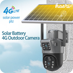 4G სათვალთვალო ორმაგი კამერა მზის პანელით 3MP+3MP