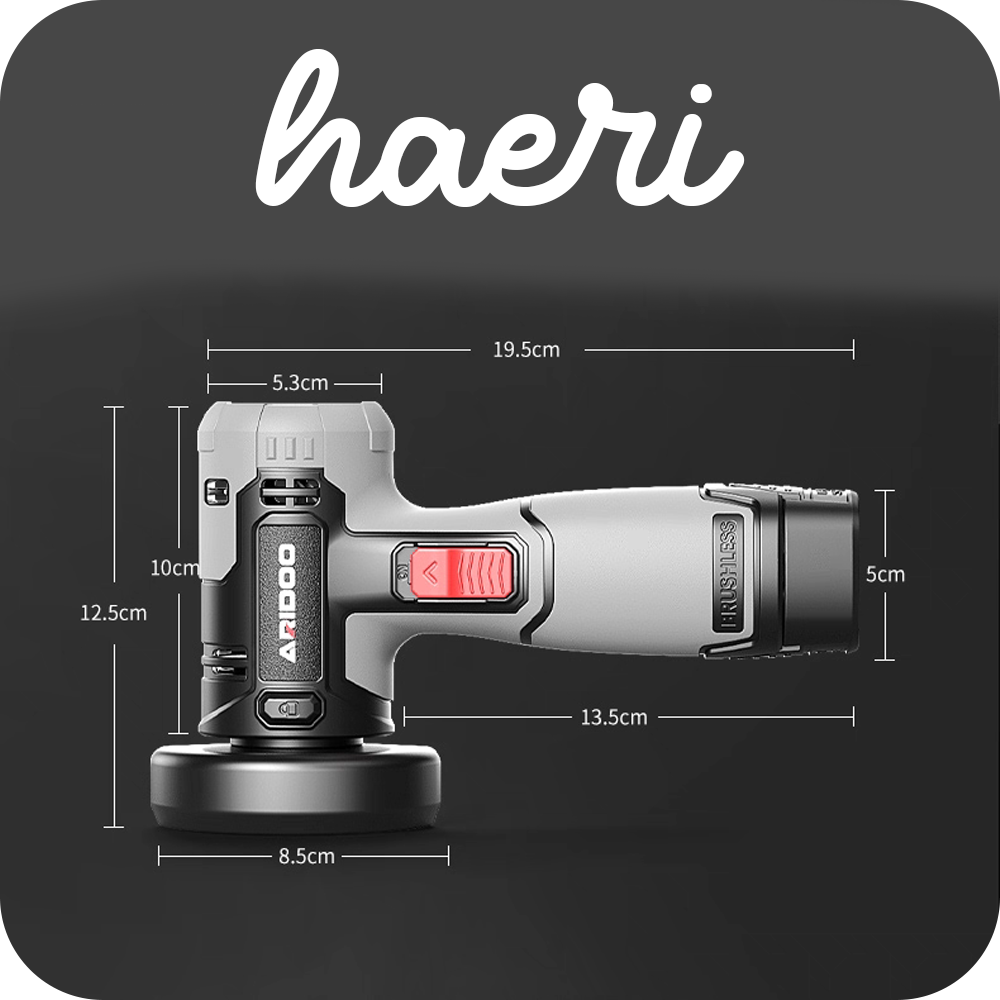 მინი კუთხსახეხი უნახშირო ARIDOO 16.8V (2 ელ)