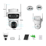 4G სათვალთვალო ორმაგი კამერა მზის პანელით