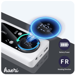 Wireless nail drill with display showing battery power and rotating direction, featuring intuitive controls on a modern design.