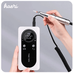 Wireless nail drill V2 for pedicure and manicure, features adjustable speed, Type-C charging, and 5 attachments.