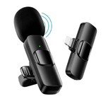 Wireless Lavalier Microphone for iOS Devices with Lightning Connector, Black, Model K9