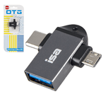 Переходник OTG на Type-C + Micro USB USB 2.0 G-18 