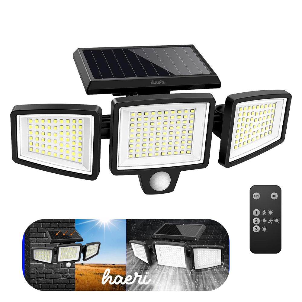 სანათი მზის პანელზე სენსორით 210LED