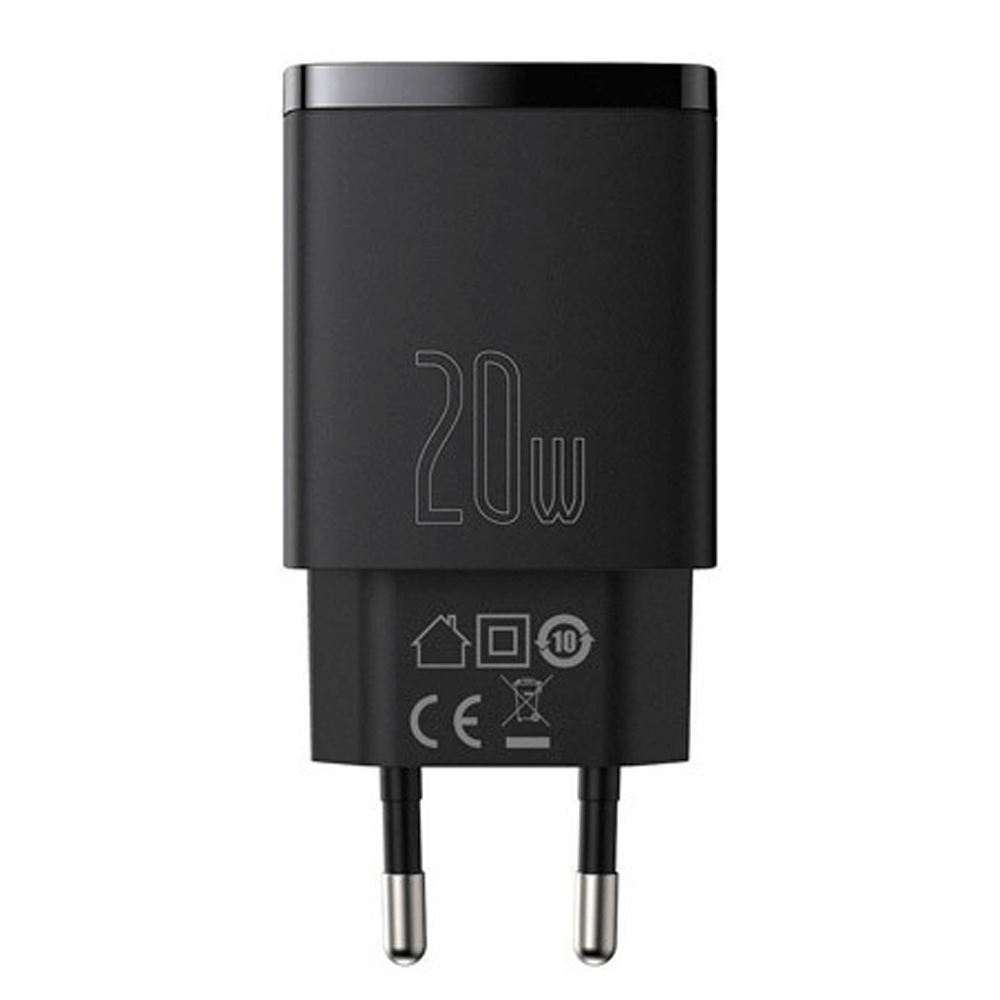 BASEUS დამტენის ადაპტერი USB + Type-C 20W