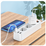 დამაგრძელებელი (3 როზეტი + 3 USB 2,4A) Hoco NS2 18W 1.8მ
