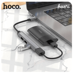 HUB HB26 Type-C на USB 3.0 + 3 USB 2.0 HOCO серый