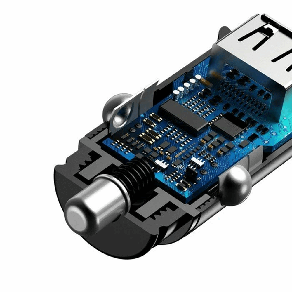 Baseus მანქანის ადაპტერი USB + Type-C 30W