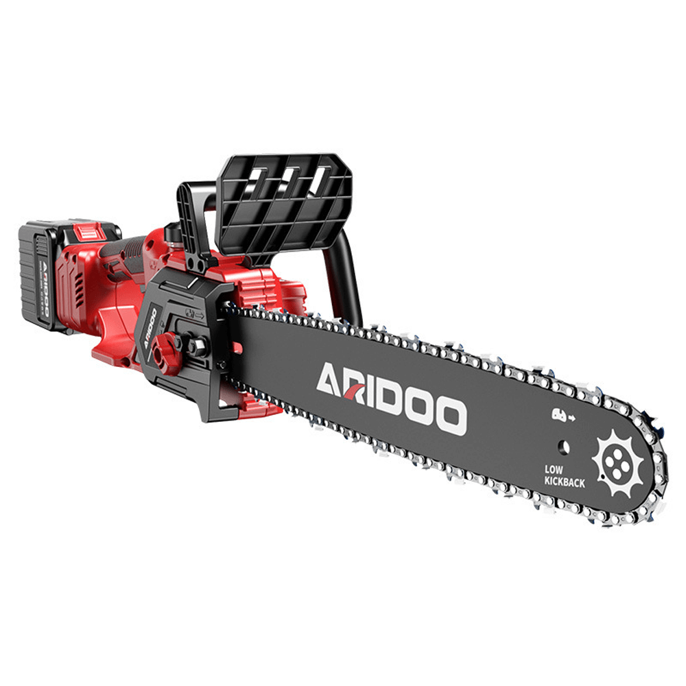 ARIDOO 16 inch battery chainsaw 36V, powerful and efficient with low kickback design for easy use.