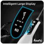 Black L12 oral irrigator with intelligent large display showing modes like pulse, normal, soft, sensitive, and basic fire.