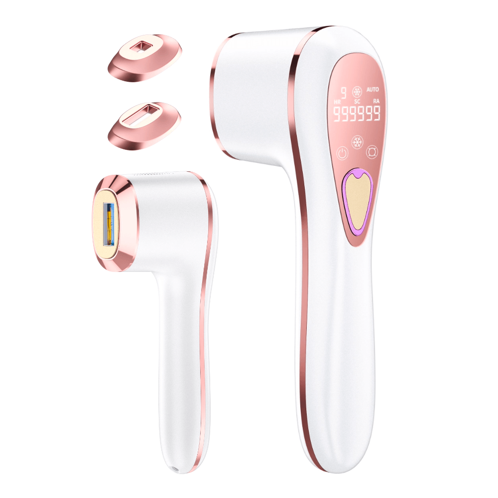 3-in-1 IPL laser epilator with cooling, 999999 flashes, quartz light, wave 600-1200nm, UV filter, for face, bikini, arms, legs.